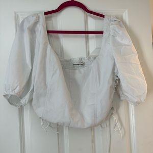 Abercrombie puff sleeve corset top